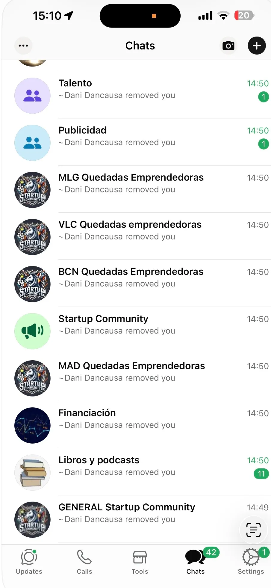 Expulsión de grupos